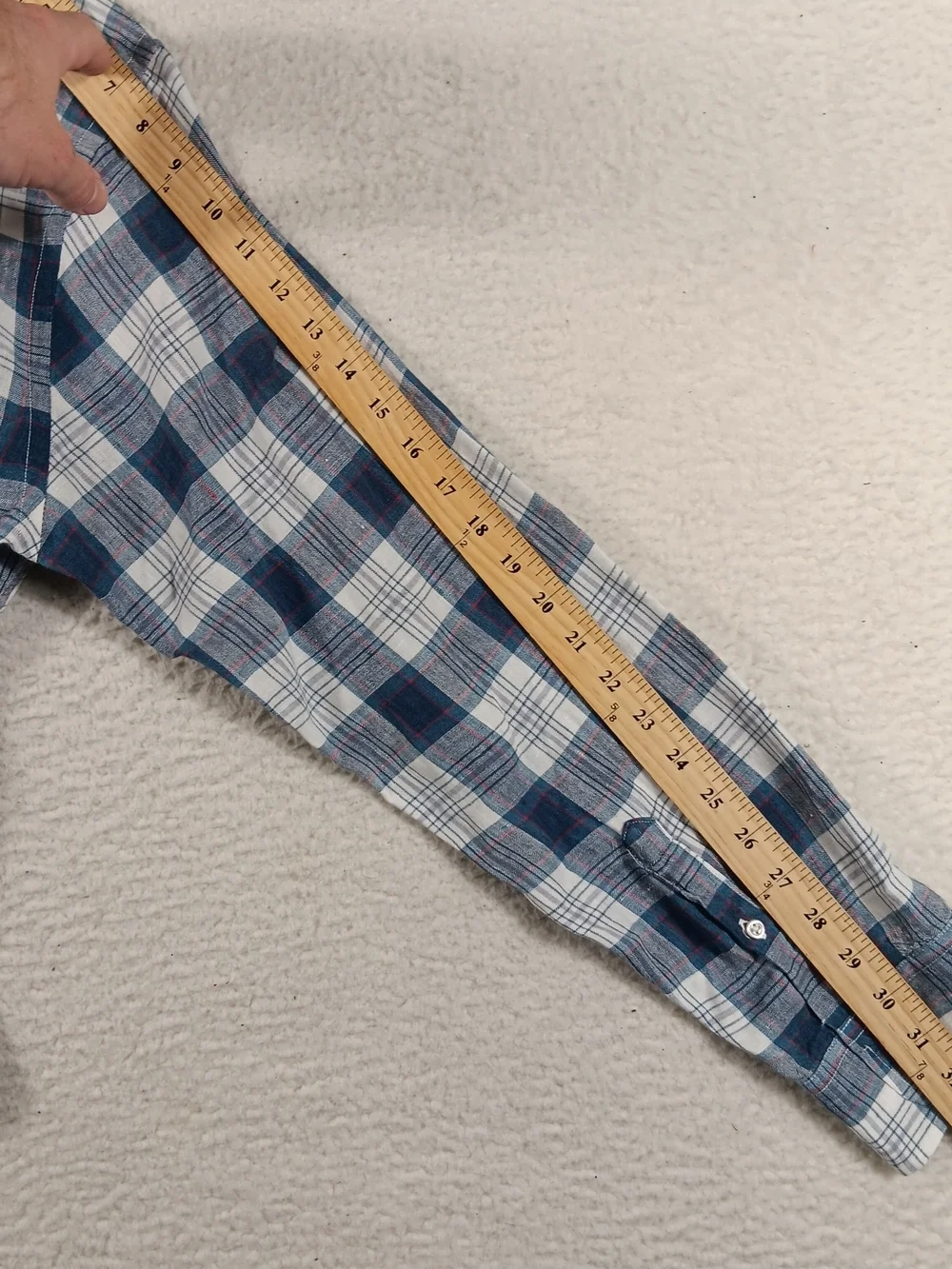 J Crew Shirt Mens XL Blue Baird McNutt Linen Irish Linen Chambray Plaid Nautical